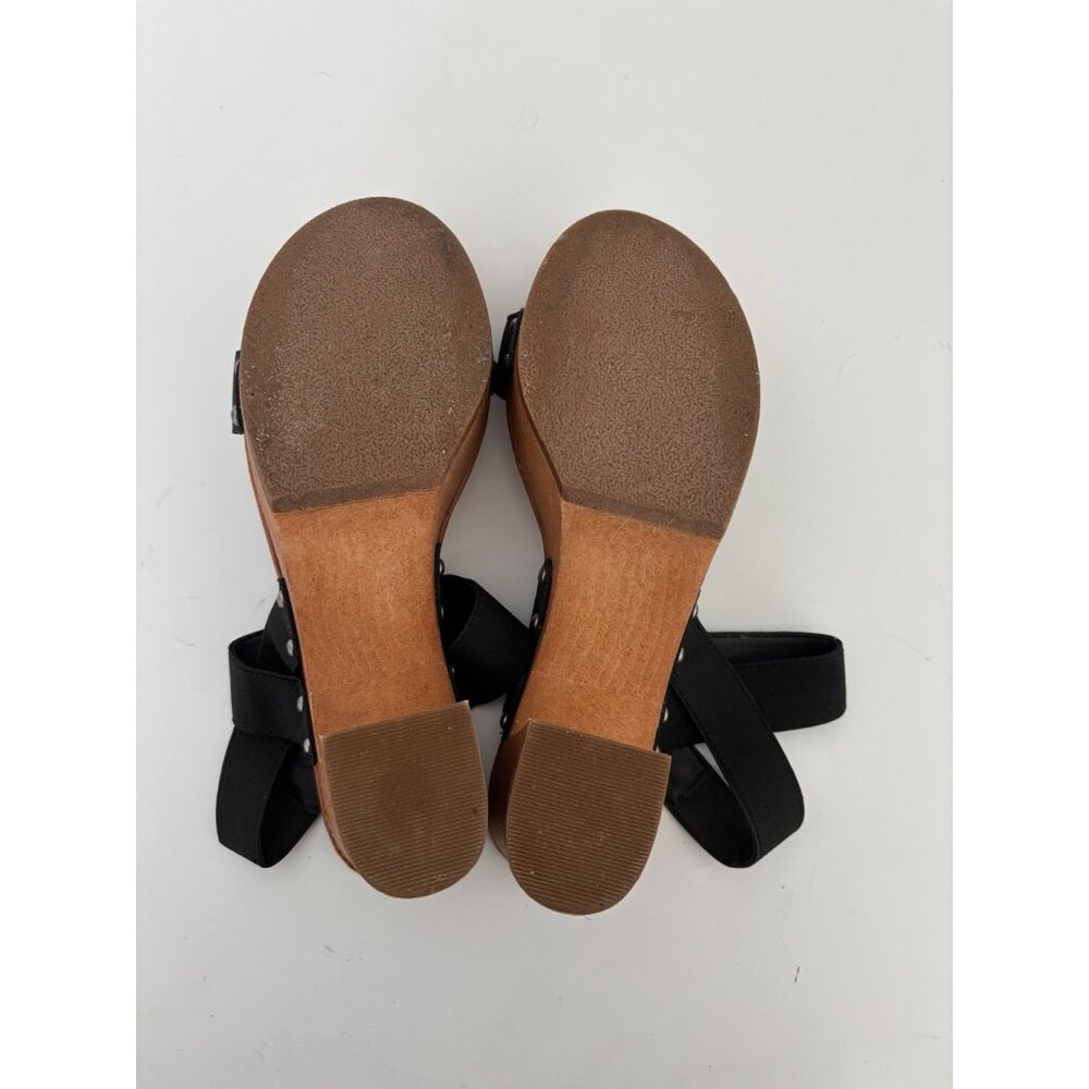 MIA Sandals 10~Fits 9 Chunky Platform Strappy Wooden Heel Retro Boho Cowgirl - Picture 9 of 15